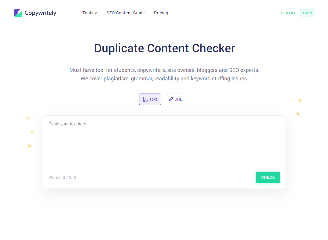 Copywritely - Check Duplicate Content